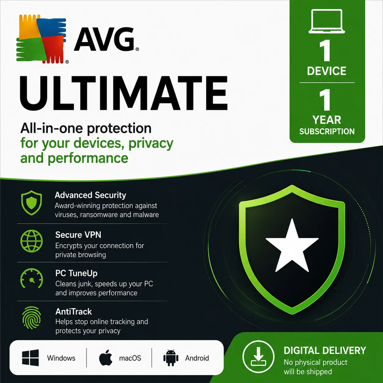 AVG Ultimate – 1 Device, 1 Year