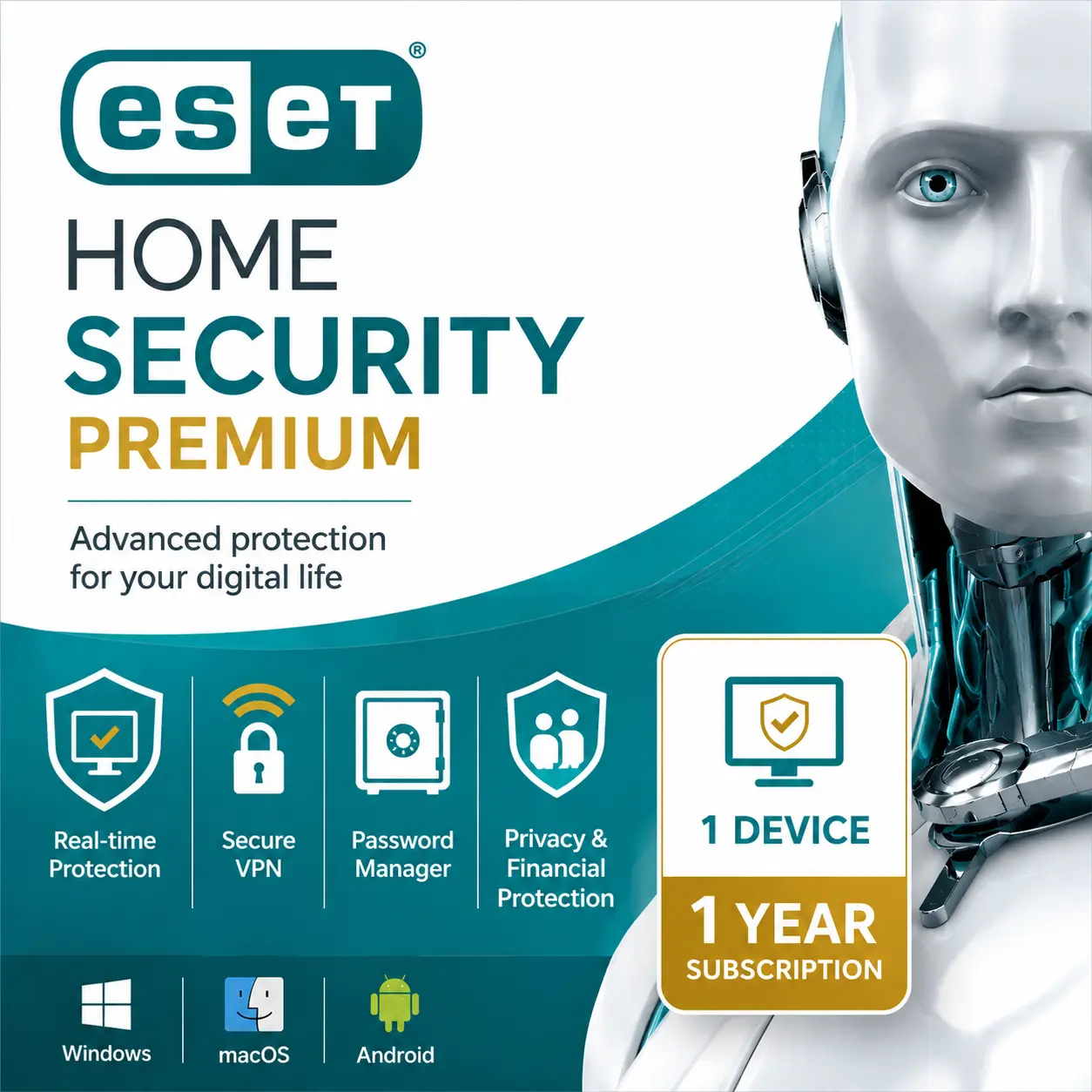 ESET HOME Security Premium – 1 Device/1 Year- USA/Canada