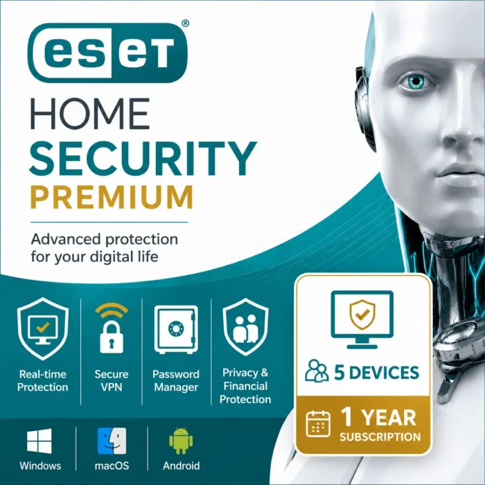 ESET HOME Security Premium – 5 Devices/1 Year - USA/Canada