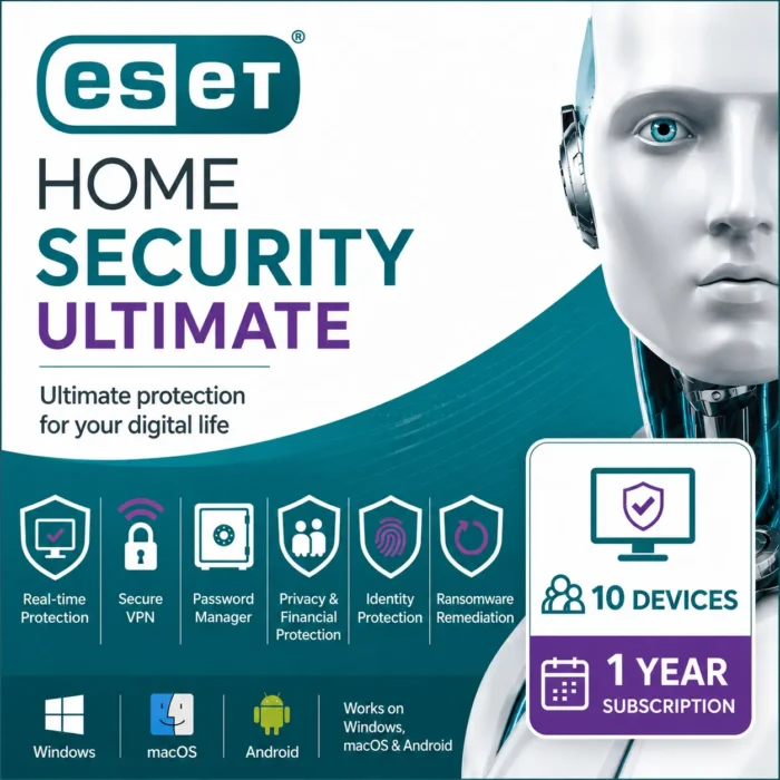 ESET HOME Security Ultimate – 10 Devices/1 Year- USA/Canada