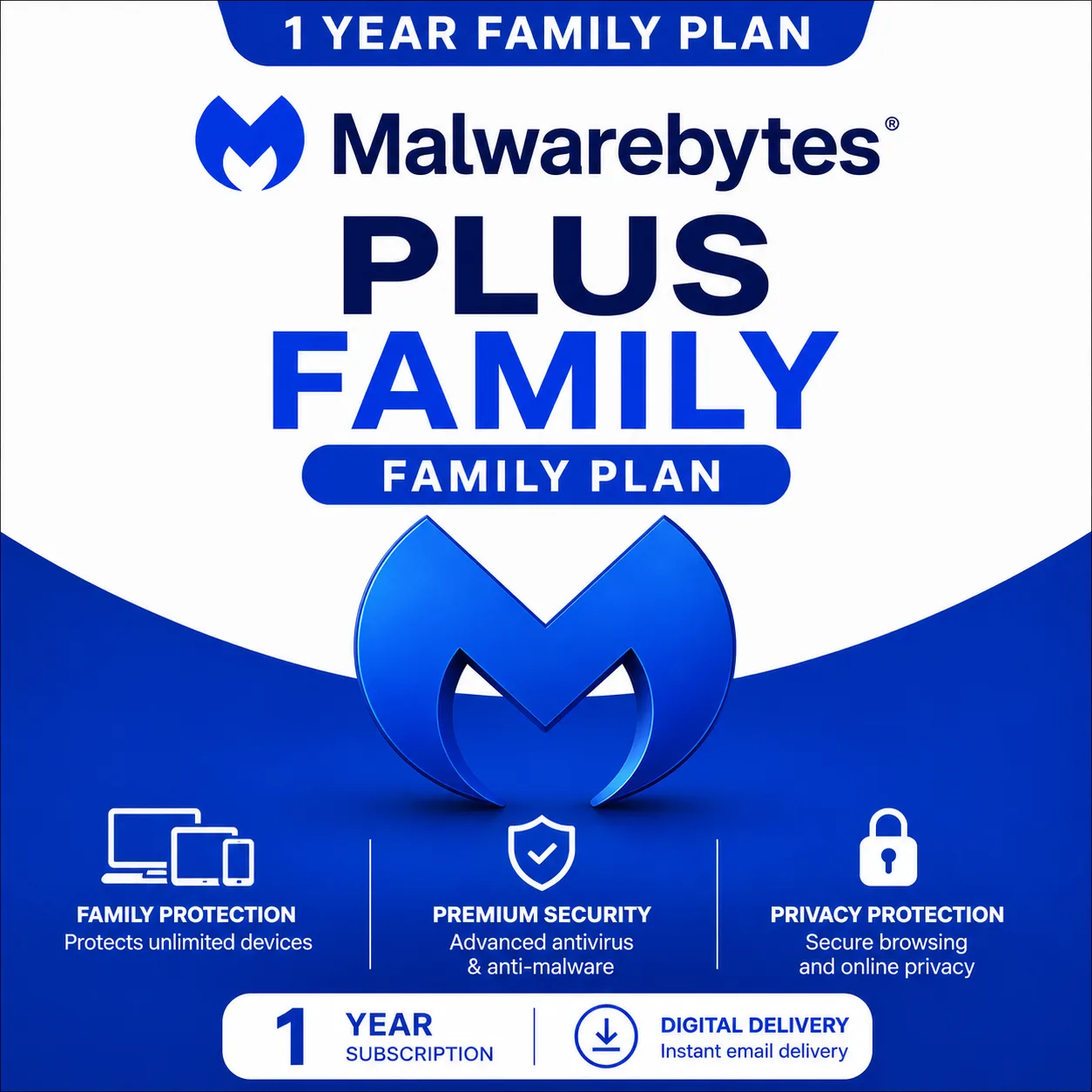 Malwarebytes Plus Family – Family Plan/1 Year - USA/Canada