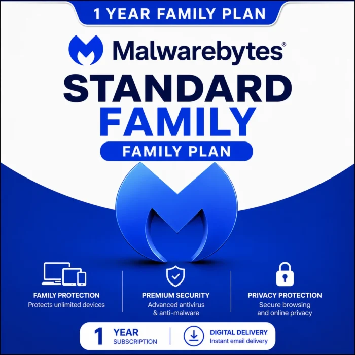 Malwarebytes Standard Family – Family Plan/1 Year - USA/Canada