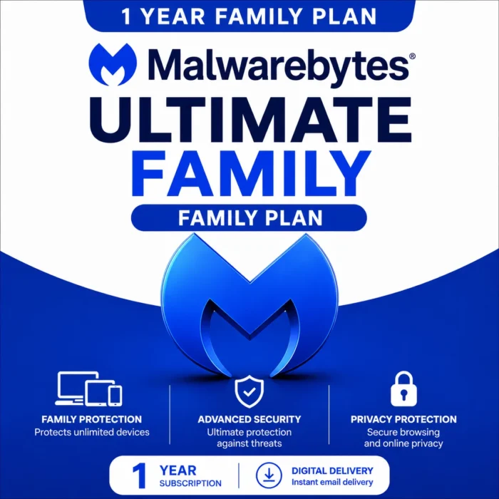 Malwarebytes Ultimate Family Plan-10 Devices/ 1 Year - USA/Canada