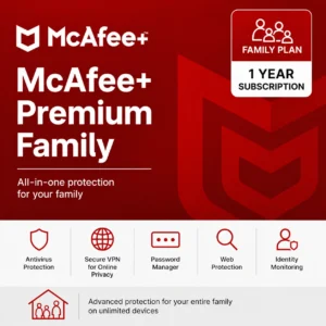 McAfee Premium Family Plan for 6 Member/1 Year- USA/Canada